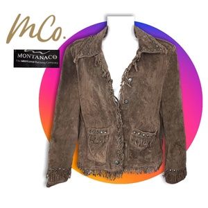 Montana Co Brown Suede Jacket SIZE S